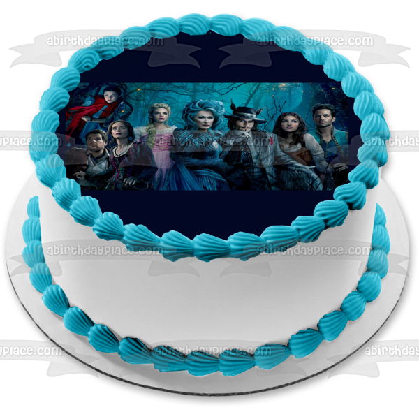 Póster de la película Into the Woods, la bruja, la esposa del panadero y el lobo feroz, decoración comestible para tarta, imagen ABPID56989 