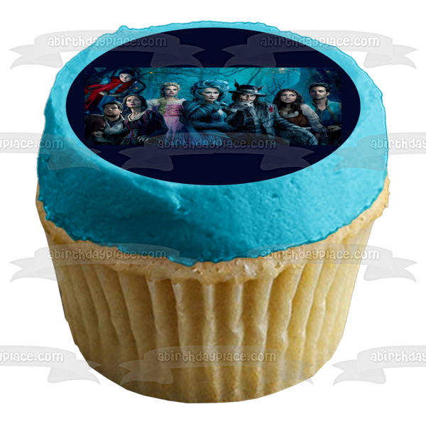 Póster de la película Into the Woods, la bruja, la esposa del panadero y el lobo feroz, decoración comestible para tarta, imagen ABPID56989 