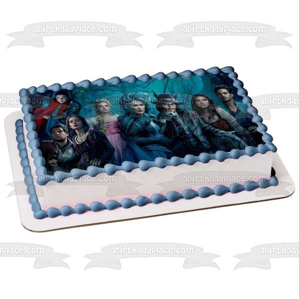 Póster de la película Into the Woods, la bruja, la esposa del panadero y el lobo feroz, decoración comestible para tarta, imagen ABPID56989 