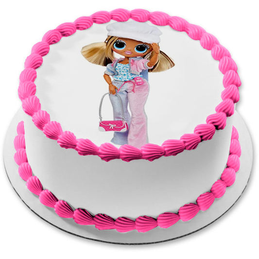 LOL Surprise Omg Trendsetter Fashion Doll Adorno comestible para tarta Imagen ABPID57037 