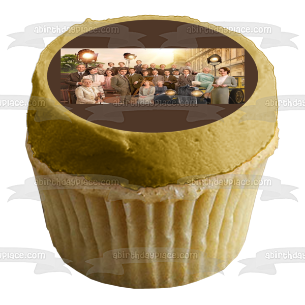 Downton Abbey: Una nueva era Violet Myrna Jack Guy y Lucy Adorno comestible para tarta Imagen ABPID57052 