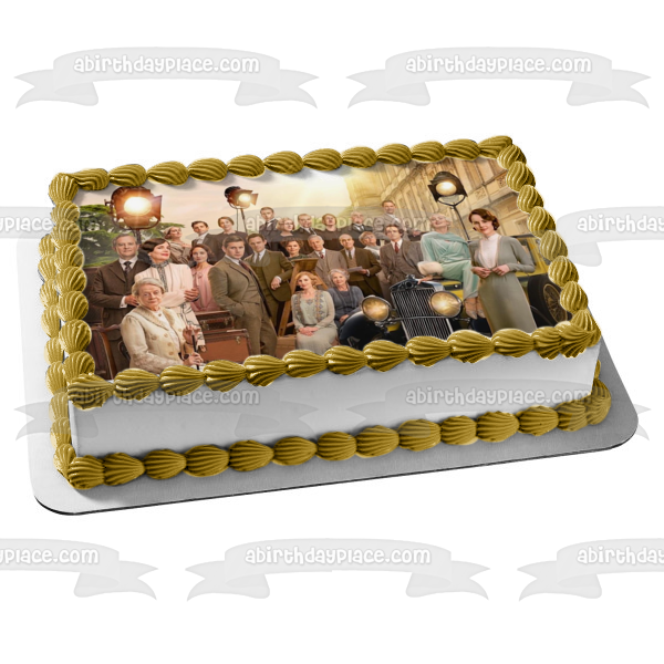 Downton Abbey: Una nueva era Violet Myrna Jack Guy y Lucy Adorno comestible para tarta Imagen ABPID57052 