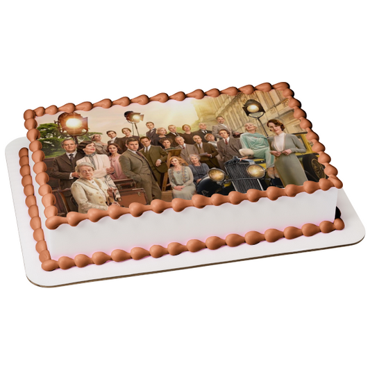 Downton Abbey: Una nueva era Violet Myrna Jack Guy y Lucy Adorno comestible para tarta Imagen ABPID57052 