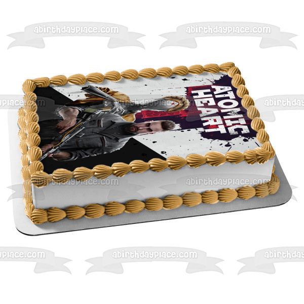 Adorno comestible para tarta con personajes variados de corazón atómico, imagen ABPID57057 