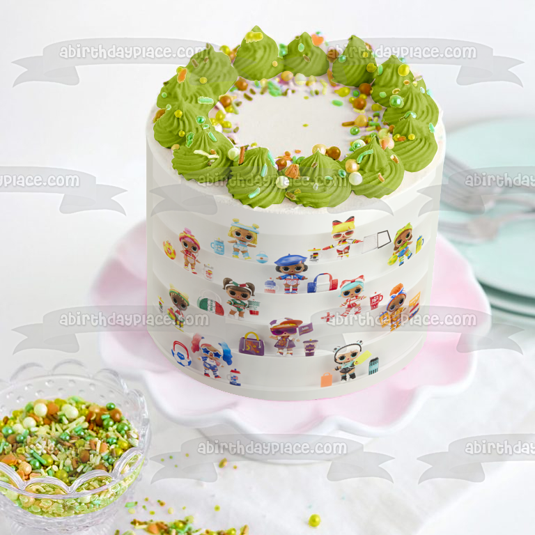 JAJAJA. ¡Sorpresa! Adorno comestible para tarta de muñecas de moda variadas Imagen ABPID57062 