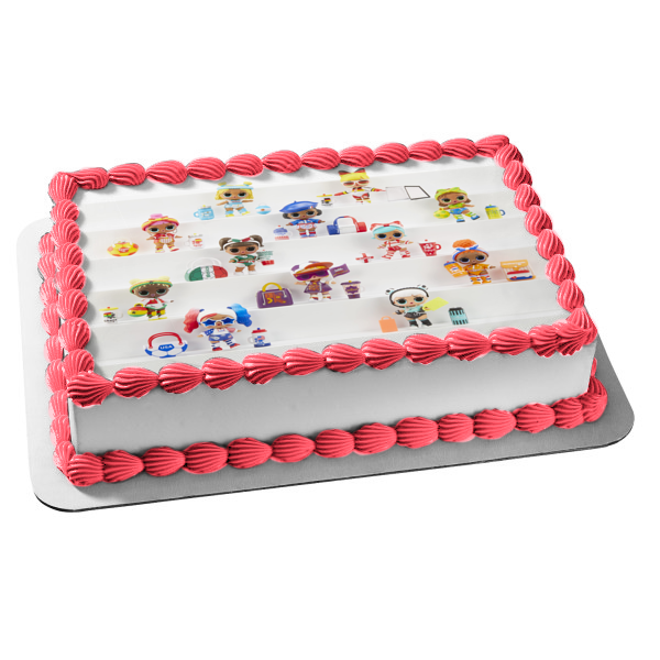 JAJAJA. ¡Sorpresa! Adorno comestible para tarta de muñecas de moda variadas Imagen ABPID57062 