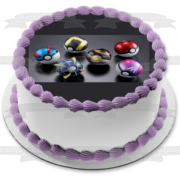 Pokemon Poke Balls Beast Ball Ultra Ball and Others Edible Cake Topper – A  Birthday Place