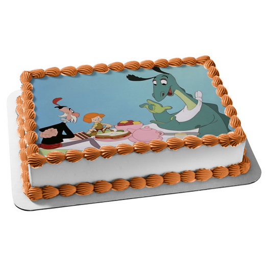 El dragón reacio Sir Giles el dragón Imagen comestible para decoración de tarta ABPID57092 