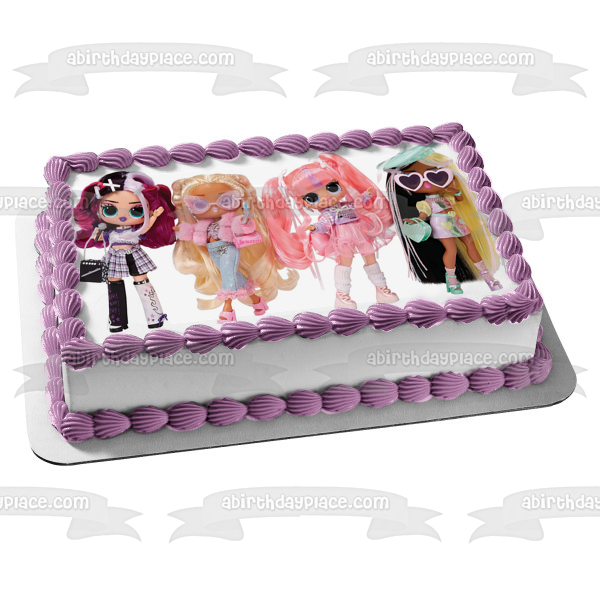 LOL. Surprise Tweens Jenny Rox Ali Dance Olivia Flutter Darcy Blush Edible Cake Topper Image ABPID57084