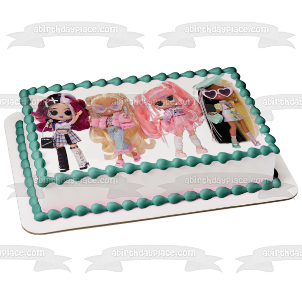 LOL. Surprise Tweens Jenny Rox Ali Dance Olivia Flutter Darcy Blush Edible Cake Topper Image ABPID57084