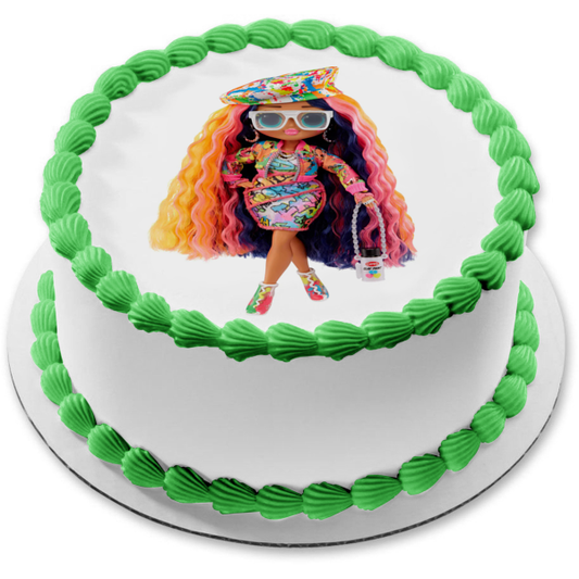 LOL Surprise Omg Fashion Doll Sketches Imagen comestible para decoración de tarta ABPID57086 