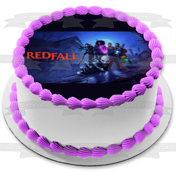 Imagen de decoración comestible para tarta con personajes variados del videojuego Redfall ABPID57100 