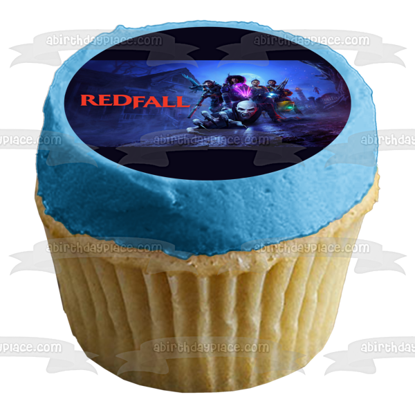 Imagen de decoración comestible para tarta con personajes variados del videojuego Redfall ABPID57100 