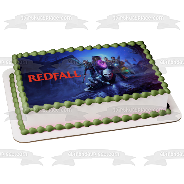 Imagen de decoración comestible para tarta con personajes variados del videojuego Redfall ABPID57100 