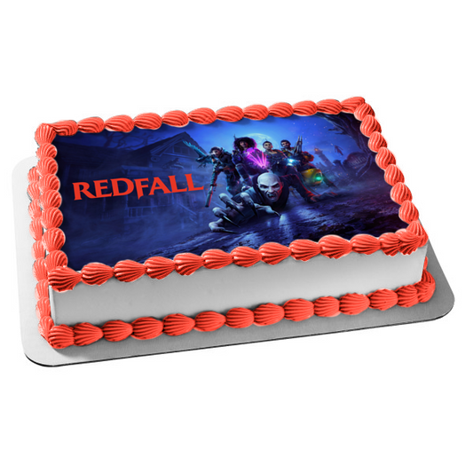 Imagen de decoración comestible para tarta con personajes variados del videojuego Redfall ABPID57100 