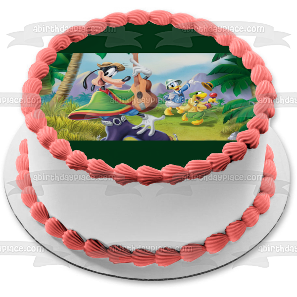 Saludos Amigos Goofy y Donald Duck Edible Cake Topper Imagen ABPID57112 