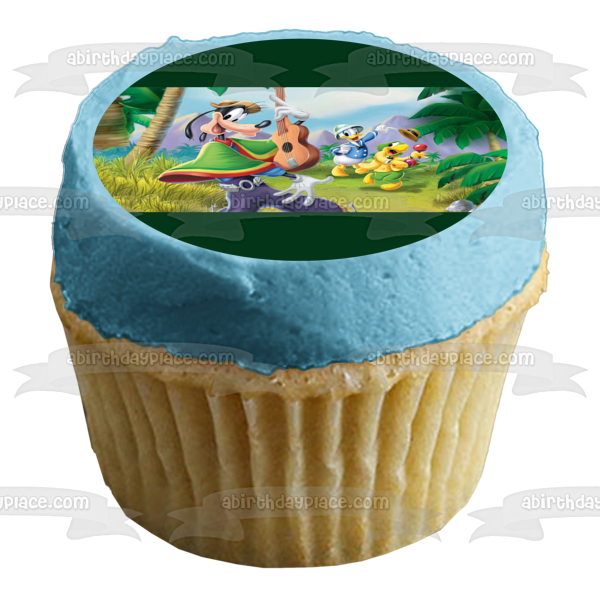 Saludos Amigos Goofy y Donald Duck Edible Cake Topper Imagen ABPID57112 