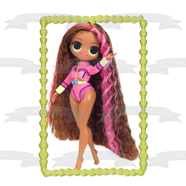 JAJAJA. Sorpresa Omg Swim Coral Waves Decoración comestible para tarta Imagen ABPID57114 