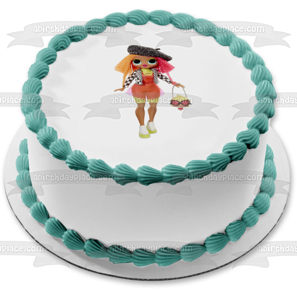 LOL. Surprise Omg  Neonlicious Dukke Edible Cake Topper Image ABPID57108