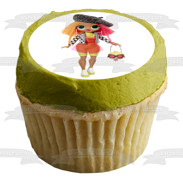LOL. Surprise Omg  Neonlicious Dukke Edible Cake Topper Image ABPID57108