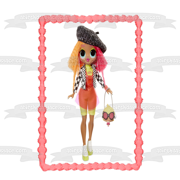LOL. Surprise Omg  Neonlicious Dukke Edible Cake Topper Image ABPID57108