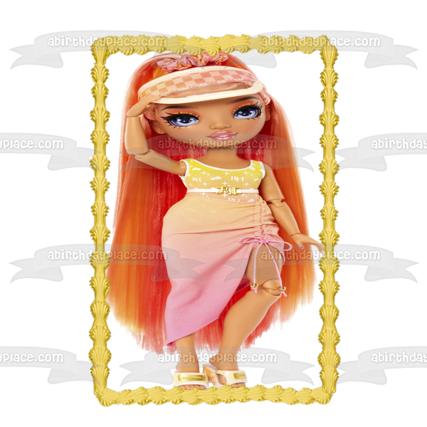 Rainbow High Pacific Coast Simone Summers Fashion Doll Edible Cake Topper Image ABPID57117