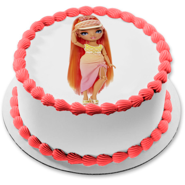 Rainbow High Pacific Coast Simone Summers Fashion Doll Edible Cake Topper Image ABPID57117