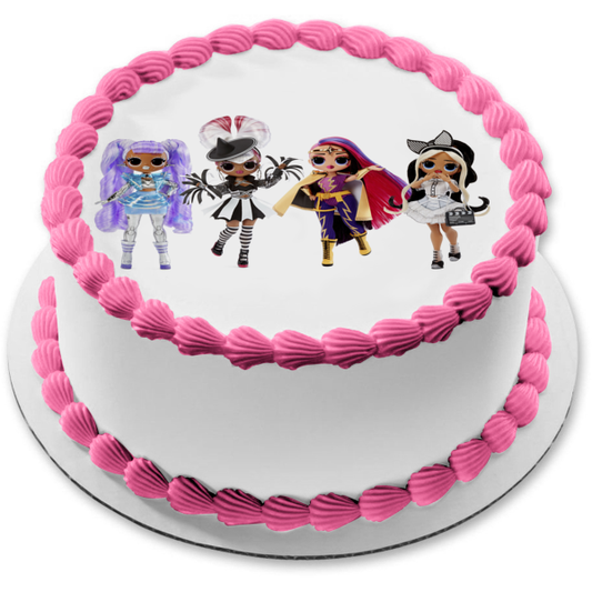 Jajaja ¡Sorpresa! Omg Movie Magic Spirit Queen Gamma Babe Ms. Direct y Starlette Imagen comestible para tarta ABPID57119 