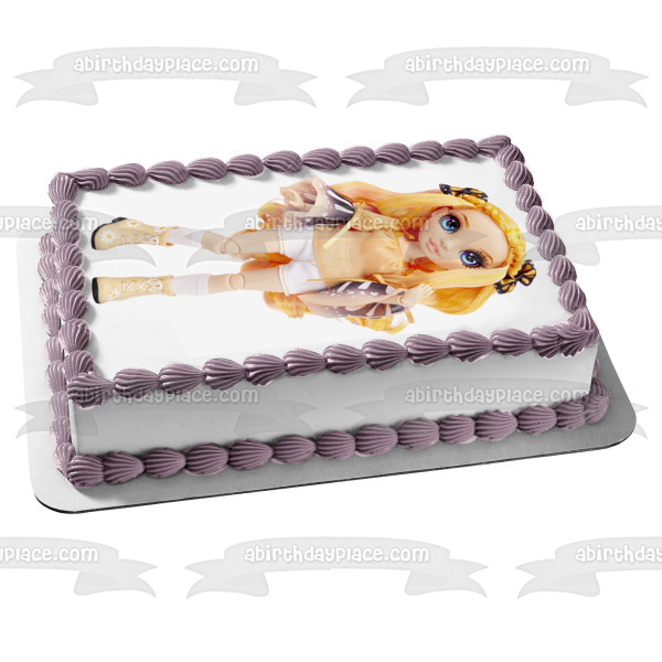 Rainbow High Jr High Poppy Rowan Fashion Doll Adorno comestible para tarta Imagen ABPID57121 