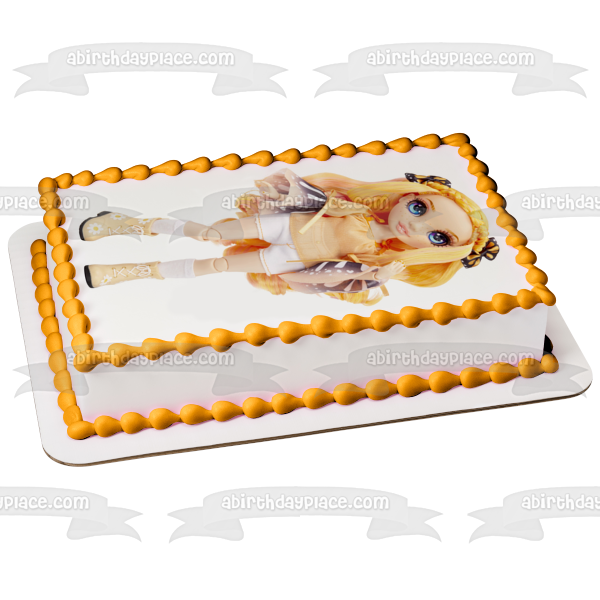Rainbow High Jr High Poppy Rowan Fashion Doll Adorno comestible para tarta Imagen ABPID57121 