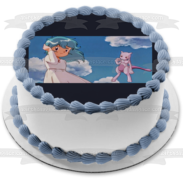 La película Pokémon: Secretos de la jungla Imagen de decoración comestible para tarta de Ambertwo y Mewtwo ABPID57131 