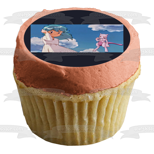 La película Pokémon: Secretos de la jungla Imagen de decoración comestible para tarta de Ambertwo y Mewtwo ABPID57131 
