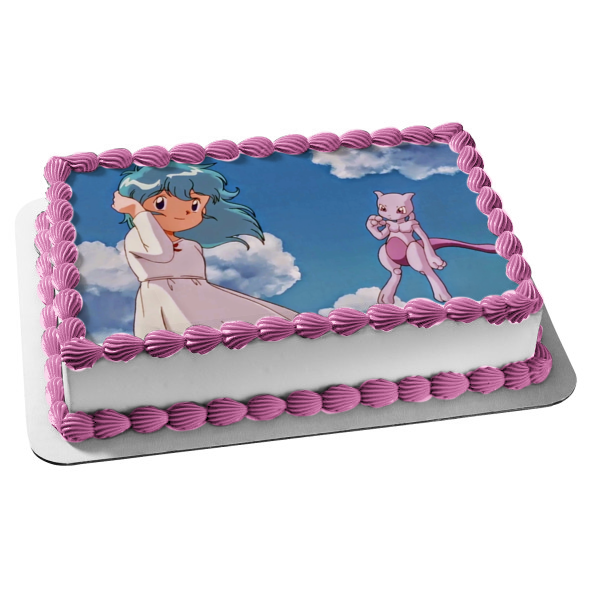 La película Pokémon: Secretos de la jungla Imagen de decoración comestible para tarta de Ambertwo y Mewtwo ABPID57131 