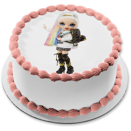 Imagen comestible para decoración de tarta Rainbow High Junior High Amaya Raine ABPID57125 