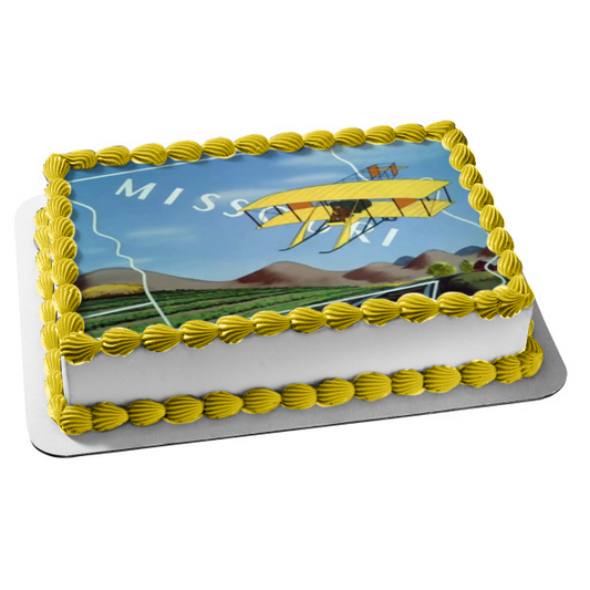 Imagen comestible para tarta con diseño de avión de la victoria a través del poder aéreo ABPID57139 