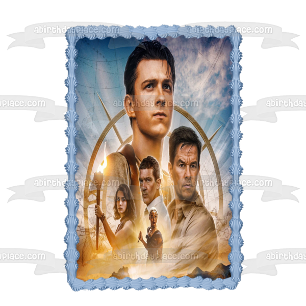 Imagen comestible para decoración de tarta de Uncharted Nathan Victor y Chloe ABPID57141 