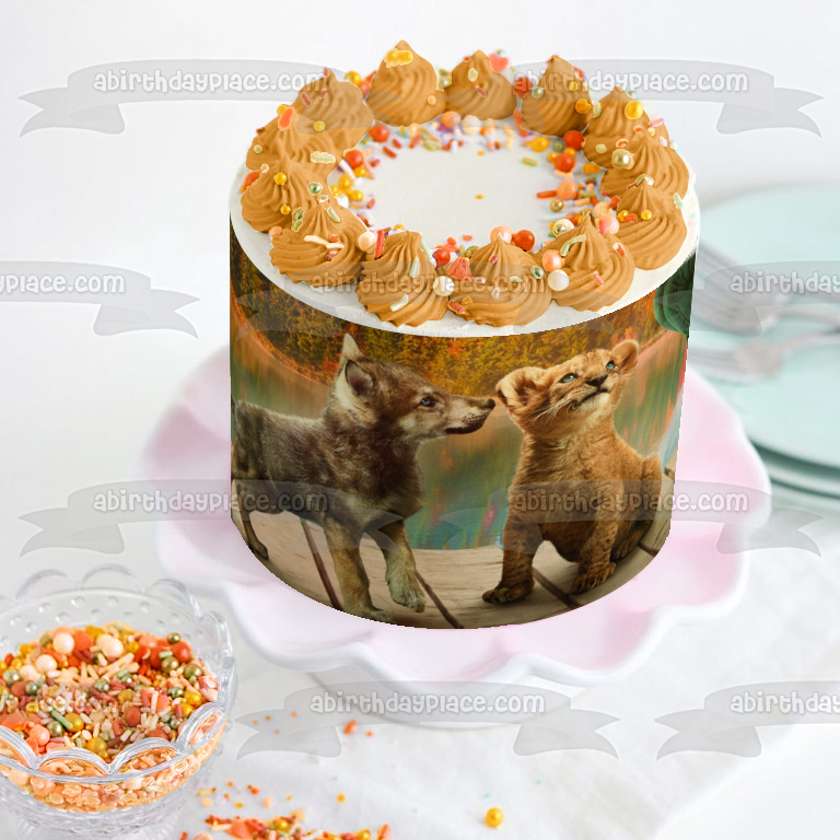 The Wolf and the Lion Edible Cake Topper Image ABPID57158