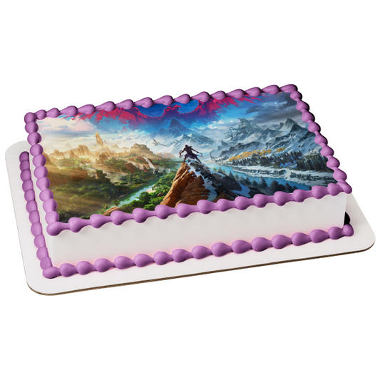 Imagen de decoración comestible para tarta Horizon Call of the Mountain ABPID57162 