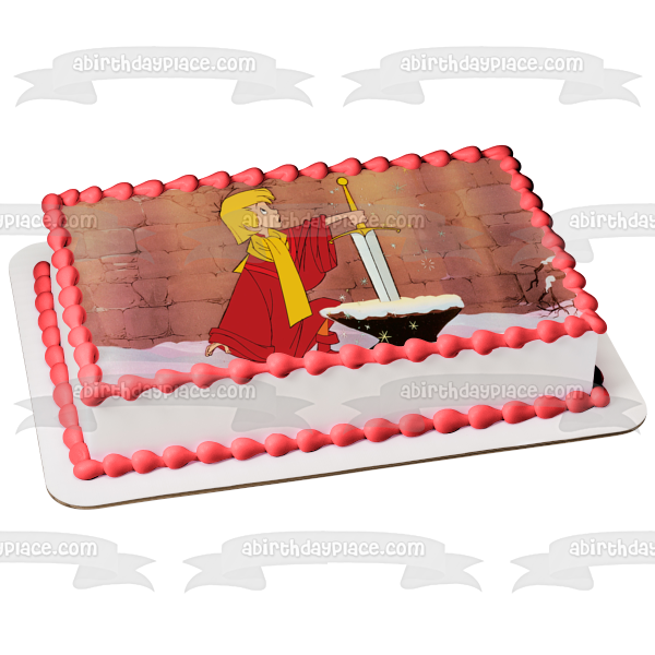 The Sword and the Stone Arthur Edible Cake Topper Image ABPID57163