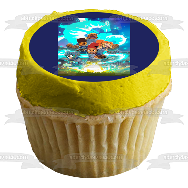 Imagen de decoración comestible para tarta con personajes variados de Dragon Striker ABPID57181 