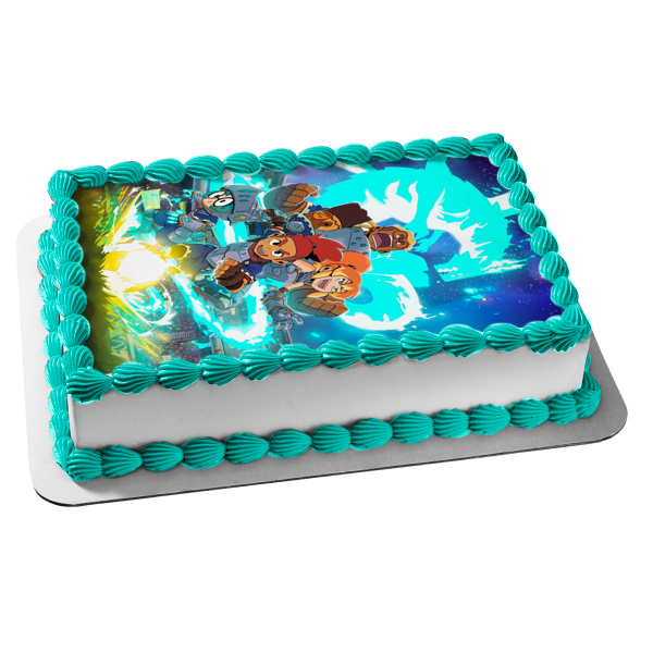 Imagen de decoración comestible para tarta con personajes variados de Dragon Striker ABPID57181 