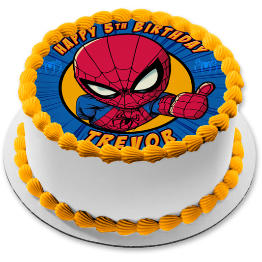 Chibi Spider-Man aprueba la imagen de adorno comestible para pastel ABPID57188 