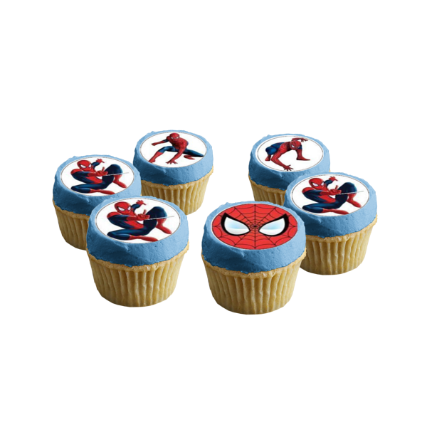 Spider-Man Marvel Superhero Spidey Assorted Poses Edible Cupcake Topper Images ABPID03179