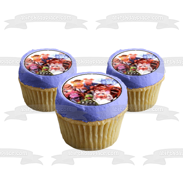 Los Muppets Kermit Miss Piggy Animal Fozzie Bear y Gonzo Imágenes comestibles para cupcakes ABPID03318 