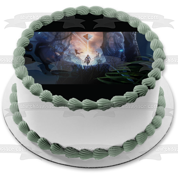 Imagen comestible para decoración de tarta con cicatrices sobre la escena del juego ABPID57253 