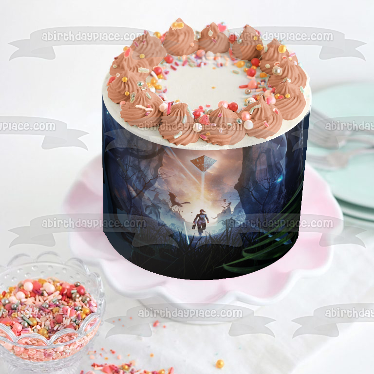 Imagen comestible para decoración de tarta con cicatrices sobre la escena del juego ABPID57253 