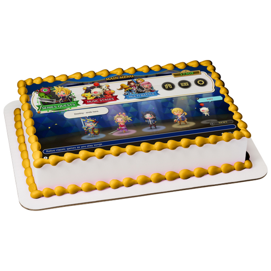 Theatrhythm Final Fantasy Game Scene Edible Cake Topper Image ABPID57262