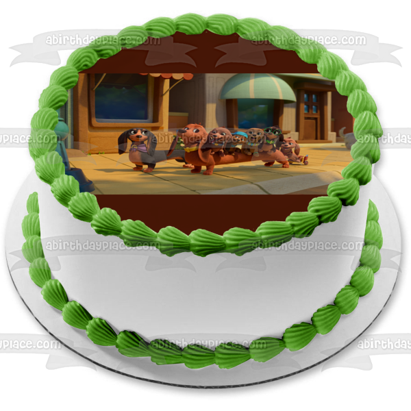 Pretzel y los cachorros Poppy Pippa Puck Pedro y Greta Adorno comestible para tarta Imagen ABPID57268 