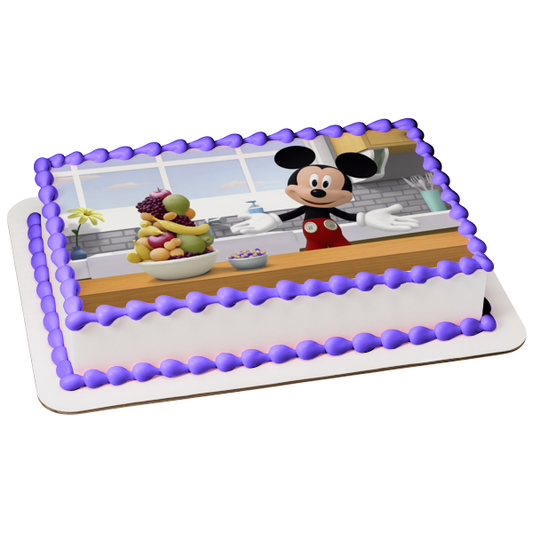Yo y Mickey Mickey Mouse y un frutero Adorno comestible para pastel Imagen ABPID57263 
