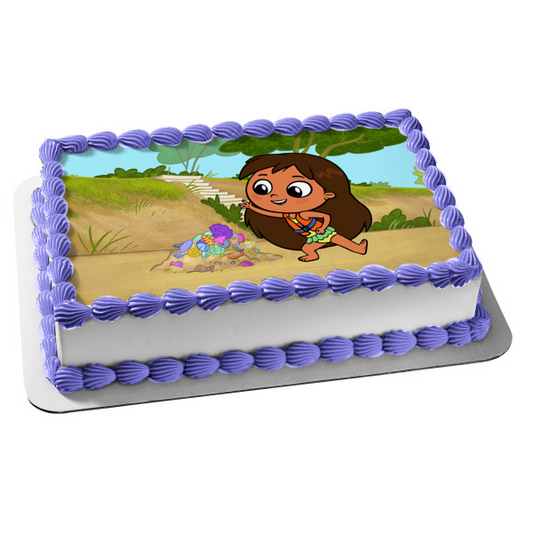 Rosie's Rules Rosie en la playa Imagen comestible para decoración de tarta ABPID57270 